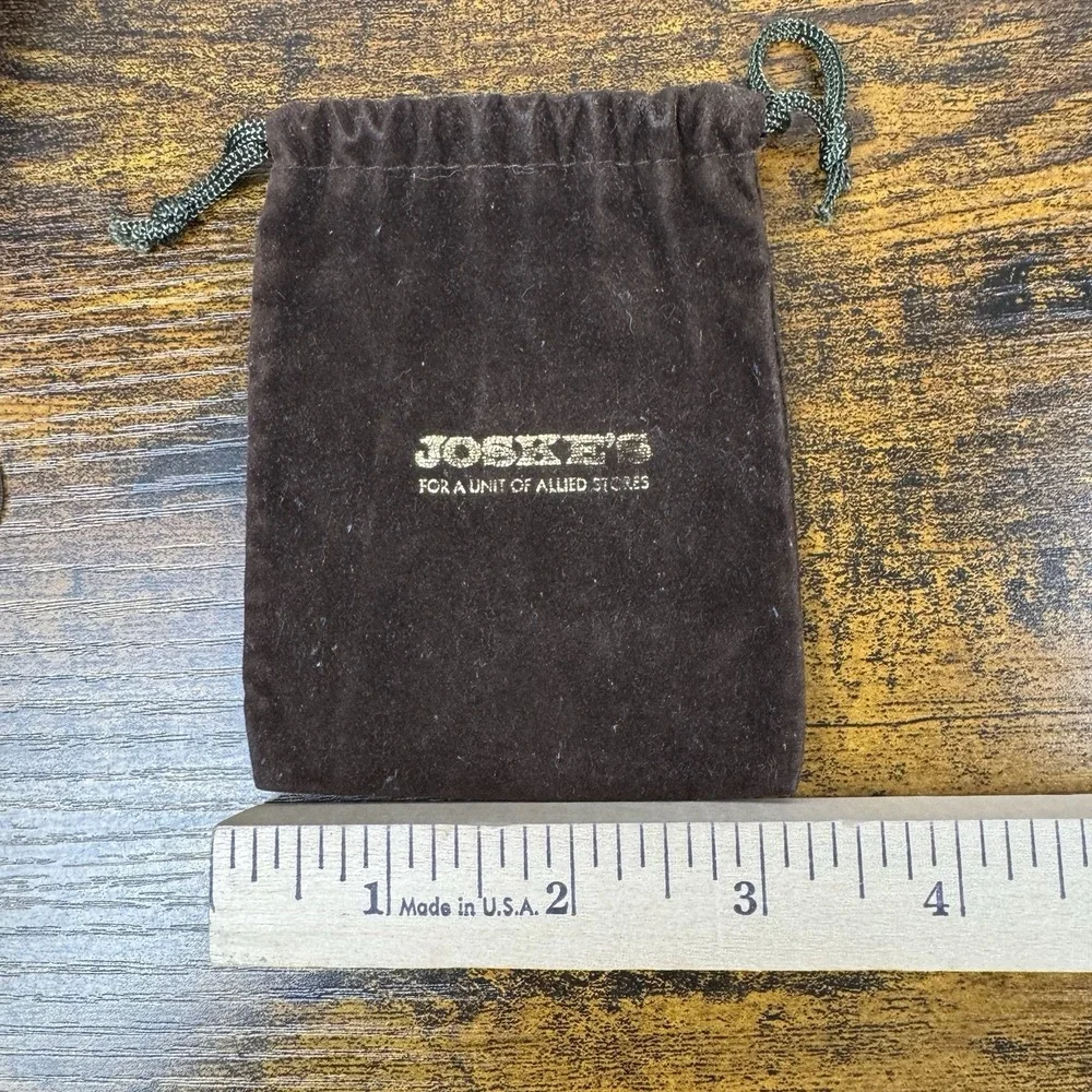 Vintage Joskes Drawstring Dust bag Jewelry Pouch Cover Gold Logo